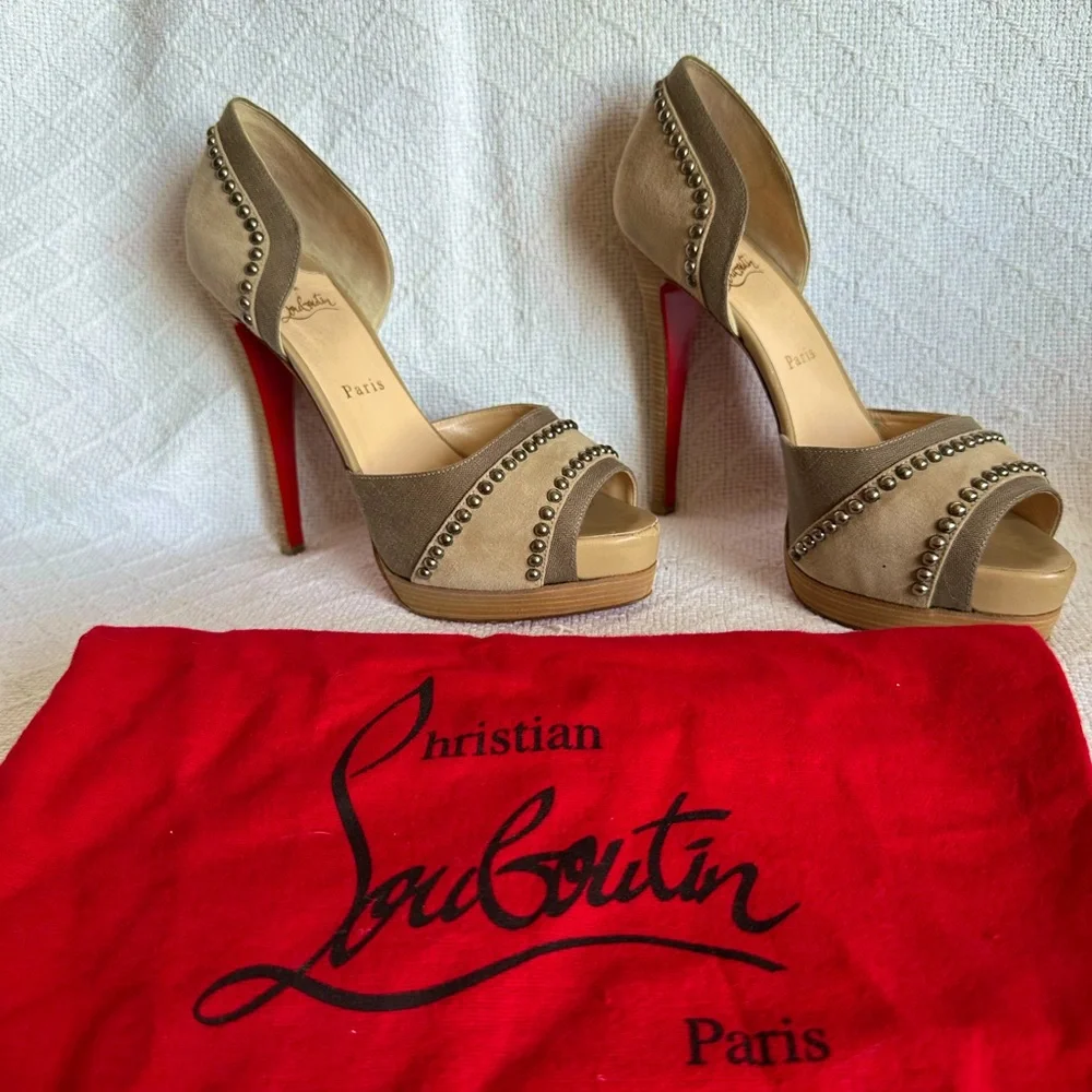 Christian Louboutin Henry D'Orsay Pumps Size US 8.5/EU 39 - Picture 1 of 12